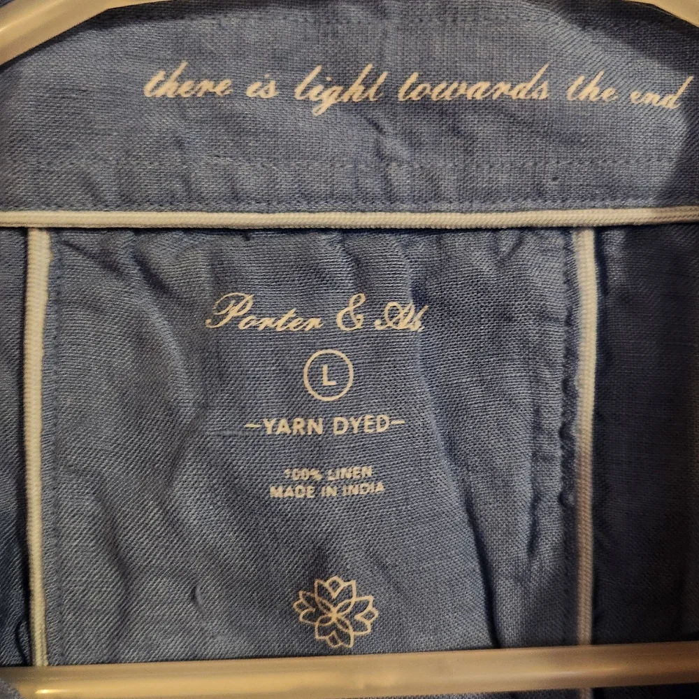 Men's linen shirt, size L - Picture 5 of 5